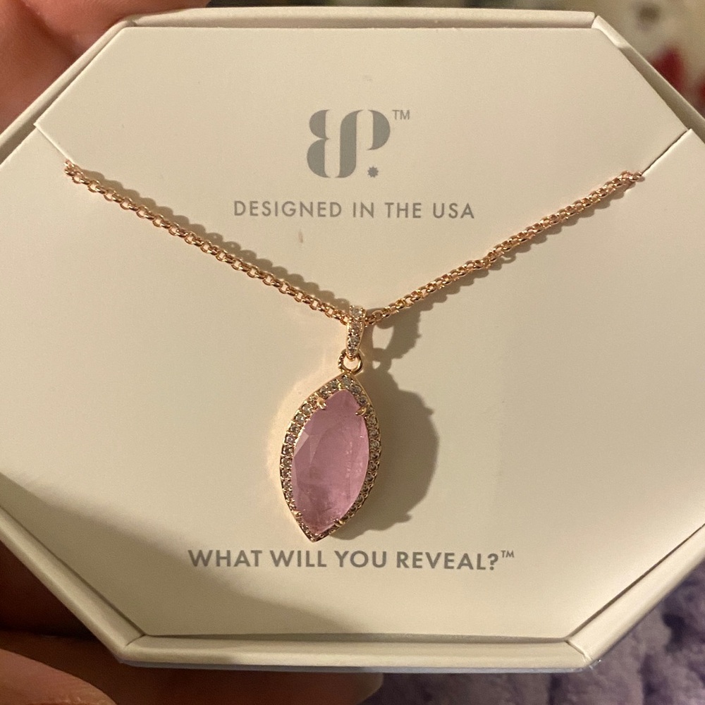 Bp the football necklace NK75721 Elegant Pink Pendant Necklace